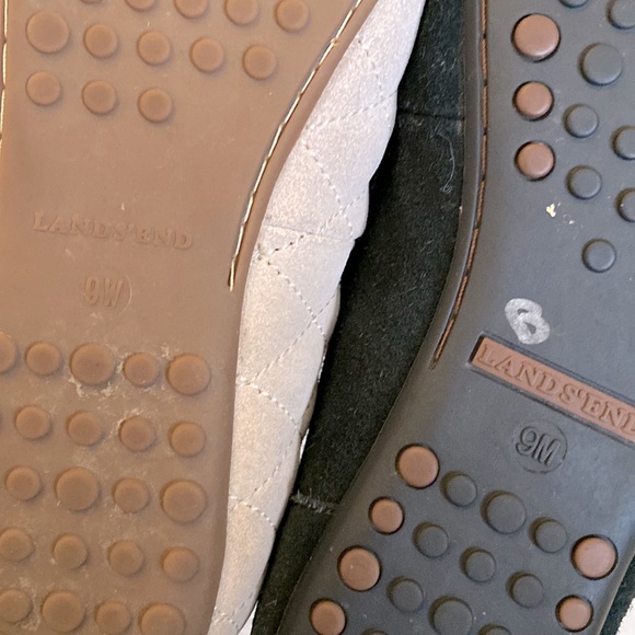 3/$60 Bundle of 2 Quilted Cream and Suede Black Slip On Flats - Picture 13 of 16